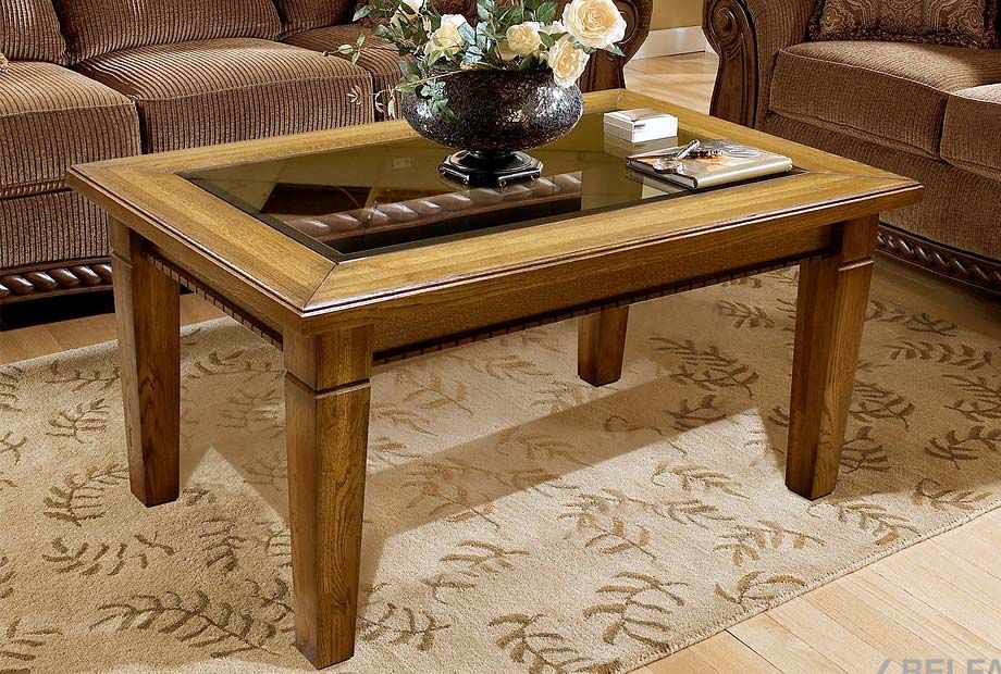 Стол журнальный "Верди Люкс 3" массив и шпон дуба 3