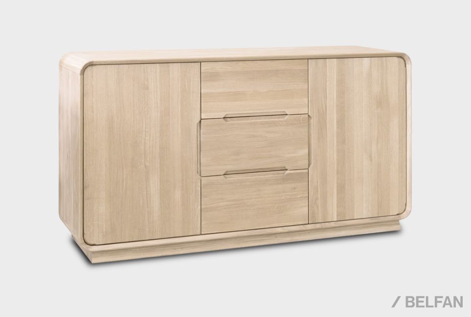 Тумба "Монблан" 3 (с ящиками) массив дуба 1