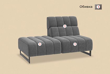 "Дженеси" секция с пуфом