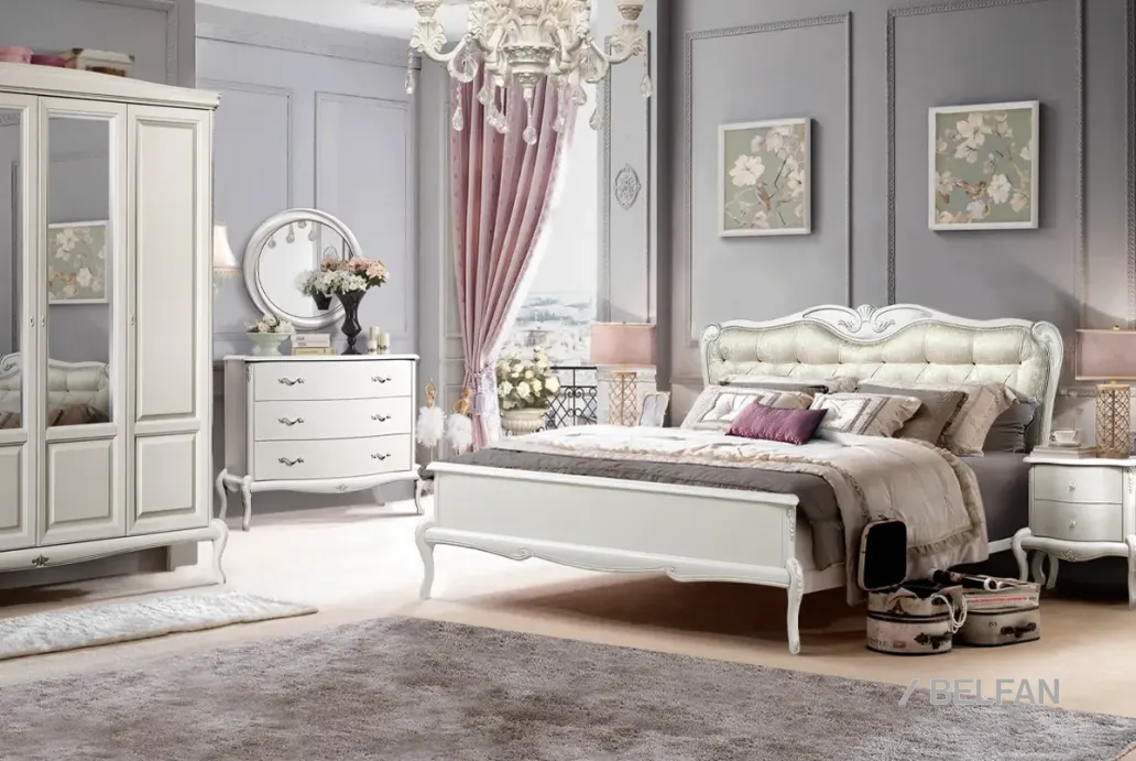 Спальня Флерон #2 альба с серебряной патиной