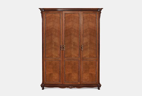 Шкаф 3-х дв. "Алези" (без зеркала) массив и шпон дуба 4