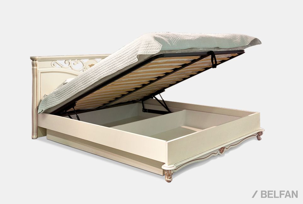Кровать "Алези" с подьемным механизмом (низкое изножье) массив и шпон дуба 4