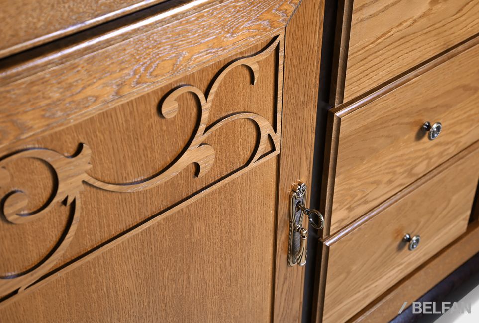 Тумба "Соната" 3 (с ящиками) массив и шпон дуба 4