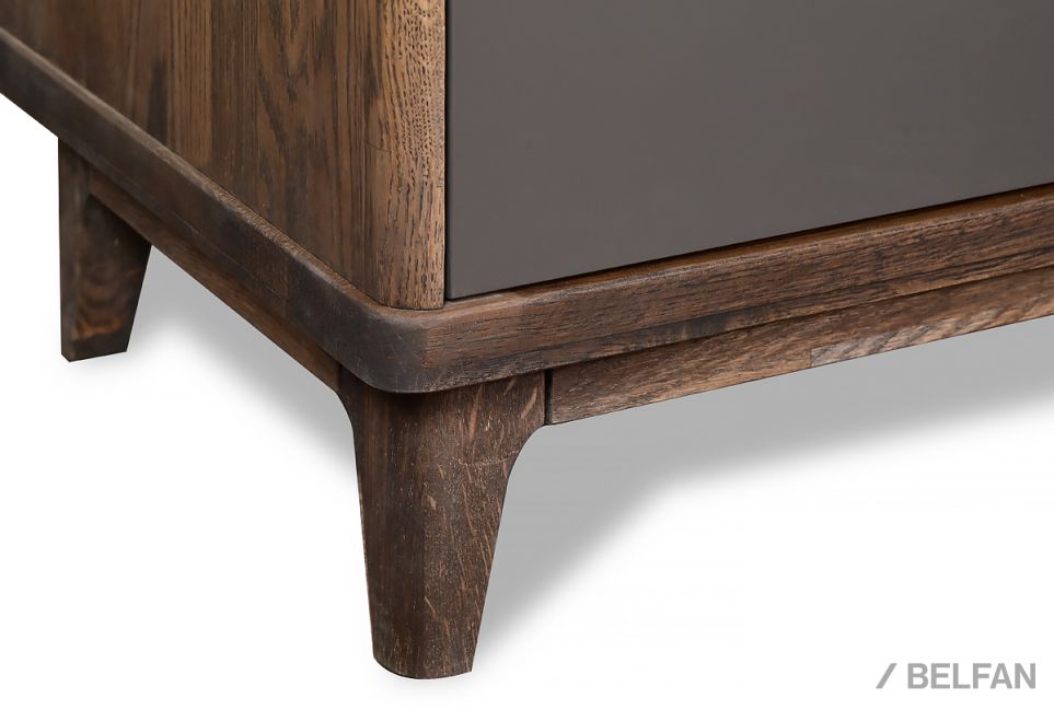 Тумба "Уоллстрит" 3 массив дуба, МДФ 5