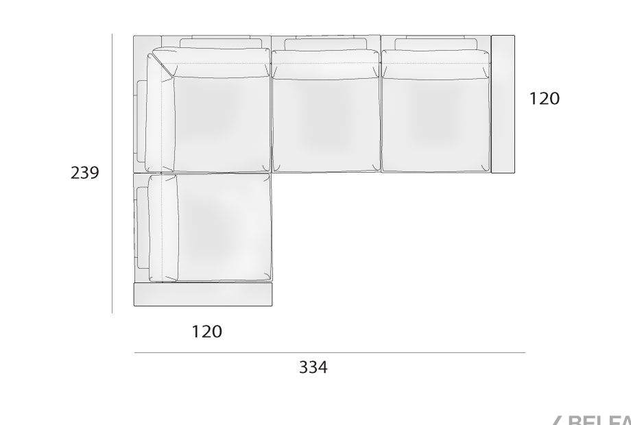 "Лофт" диван угловой 4