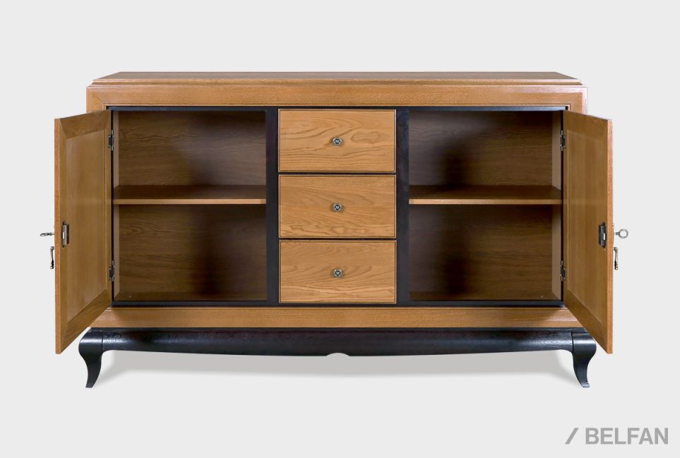 Тумба "Соната" 3 (с ящиками) массив и шпон дуба 7