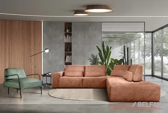 БАКСТЕР угловой диван с оттоманкой #9