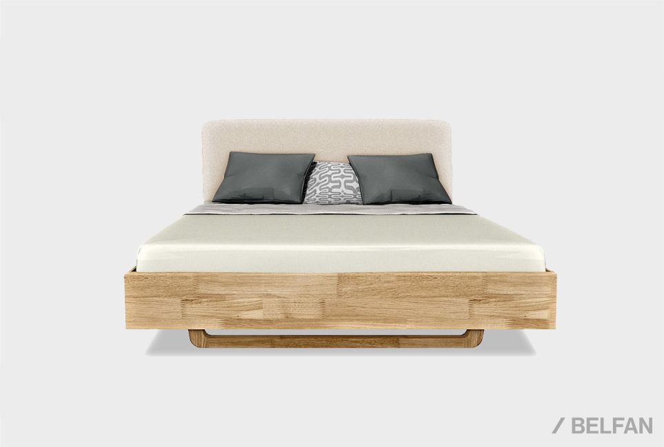 Кровать "Уоллстрит" (мягкое изголовье) массив дуба 1