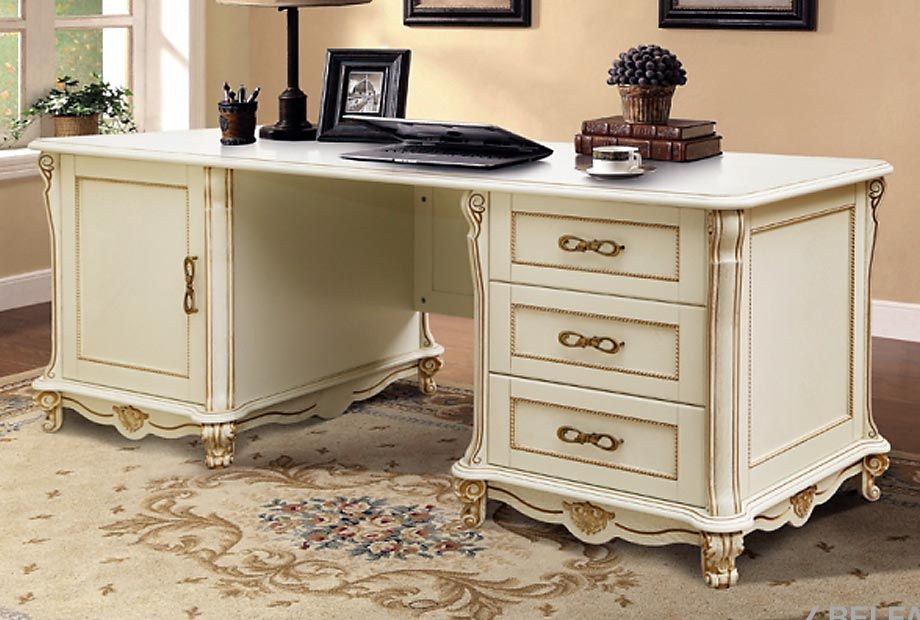 Стол письменный "Алези" с приставкой массив и шпон дуба 3