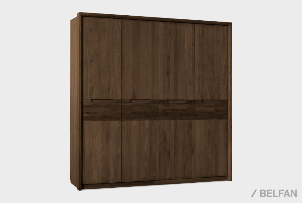 Шкаф для одежды 4-х дверный "Бремен" массив дуба 1