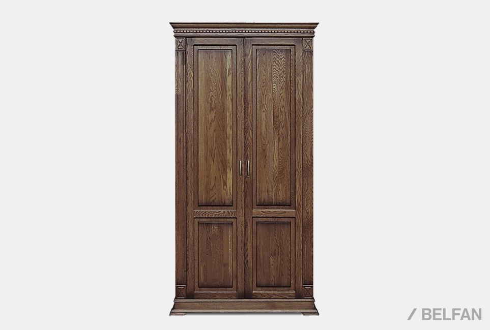 Шкаф 2-х дверный "Верди Люкс" массив и шпон дуба 2