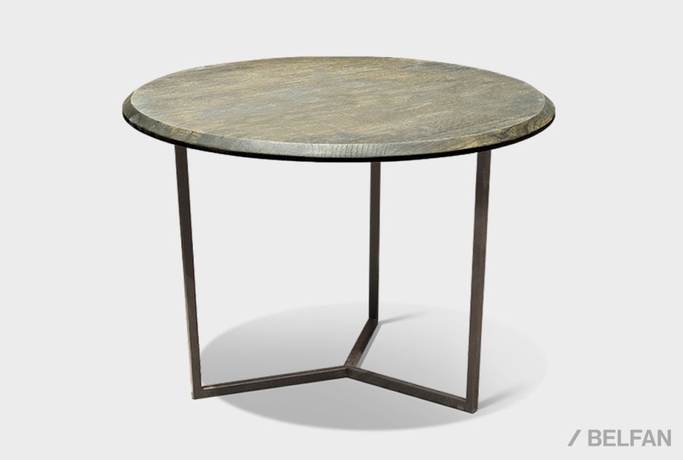 Стол журнальный "Арт" круглый 60 массив дуба, металл 1