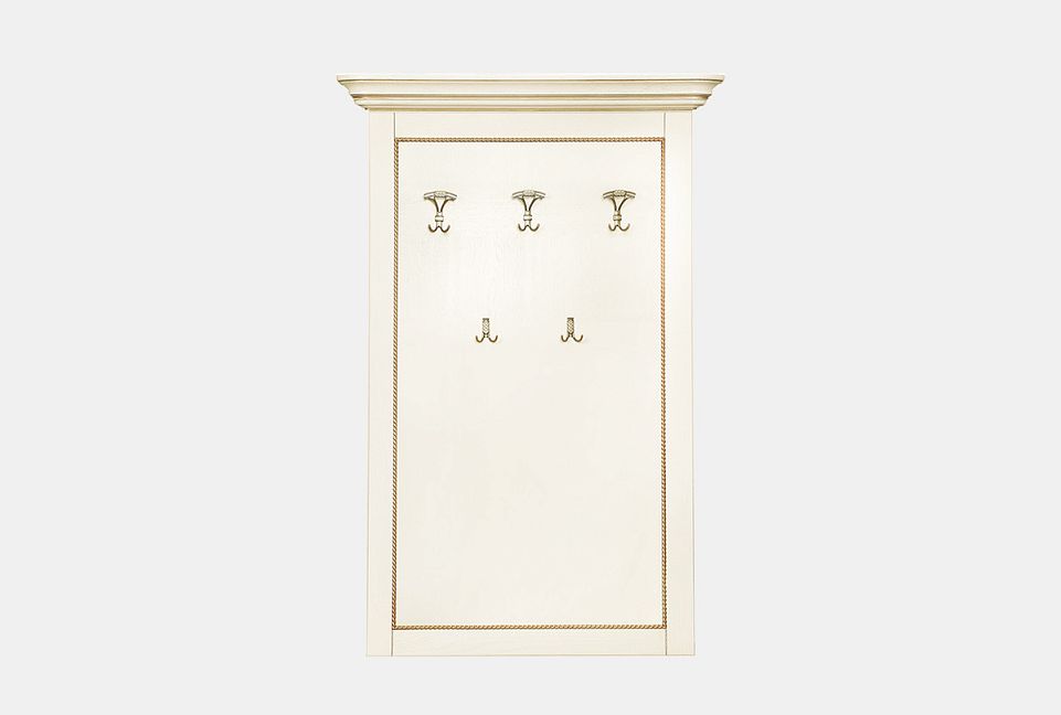 Вешалка настенная "Алези"; слоновая кость с золочением