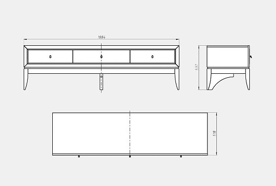 Тумба под ТВ "Коста" массив и шпон дуба 9