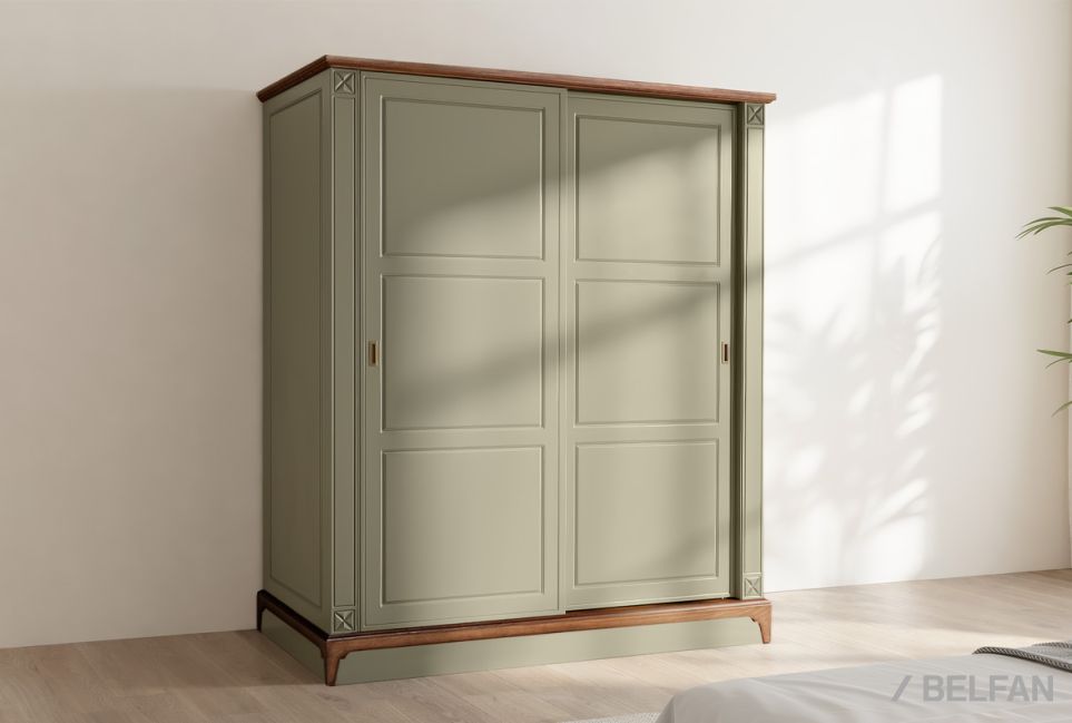 Шкаф-купе 2-х дверный "Бриансон" массив и шпон дуба, МДФ 1