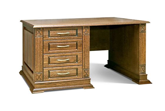 Стол письменный "Верди Люкс 9" массив и шпон дуба 4