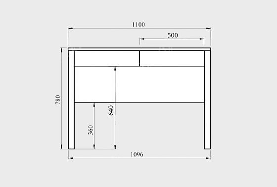 Стол туалетный "Норд" массив дуба 8