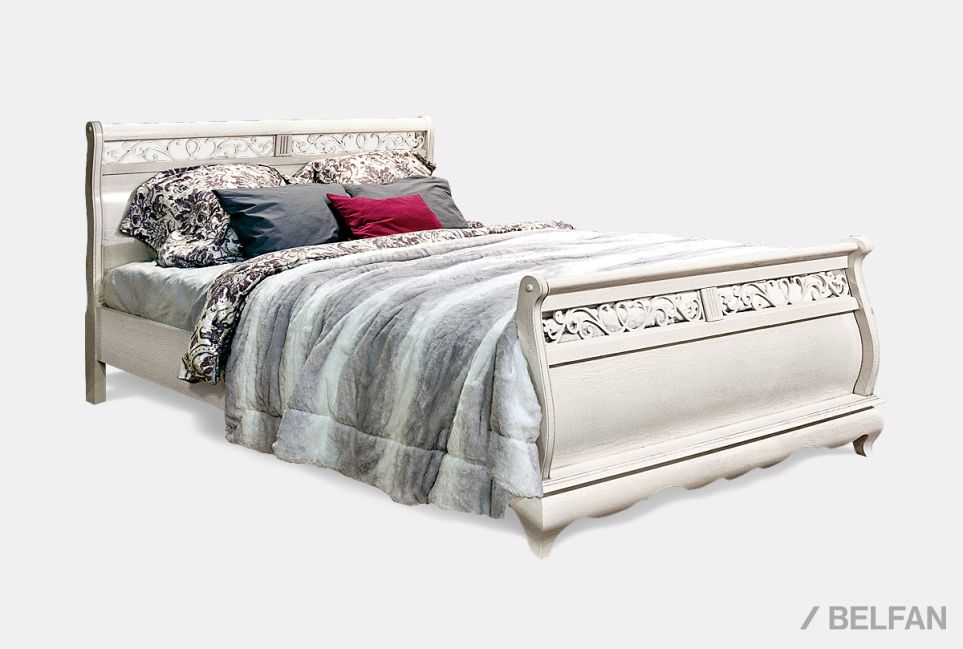 Кровать "Тэфи" (высокое изножье) массив и шпон дуба 1