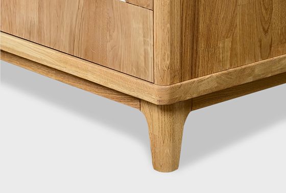 Тумба под ТВ "Уоллстрит" 170 (с нишей) массив дуба, МДФ 9