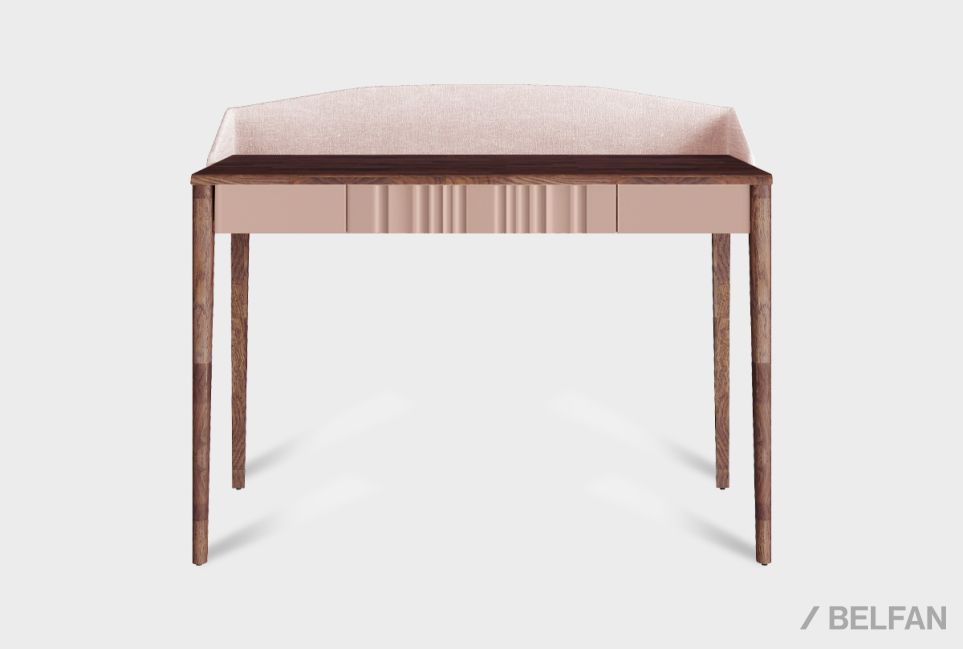 Стол туалетный "Меридиан" с декором (с мягким элементом) массив дуба, МДФ 1