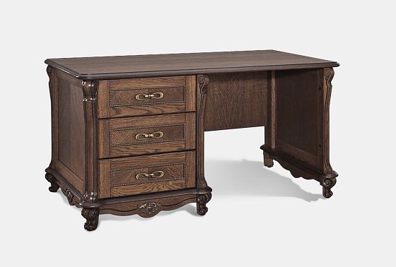 Стол письменный "Алези 1" с ящиками (1 тумба слева) массив и шпон дуба 3