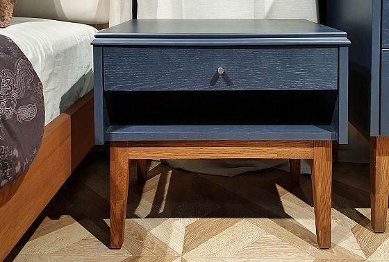 Тумба прикроватная "Сакраменто" (с нишей) массив и шпон дуба, МДФ 3