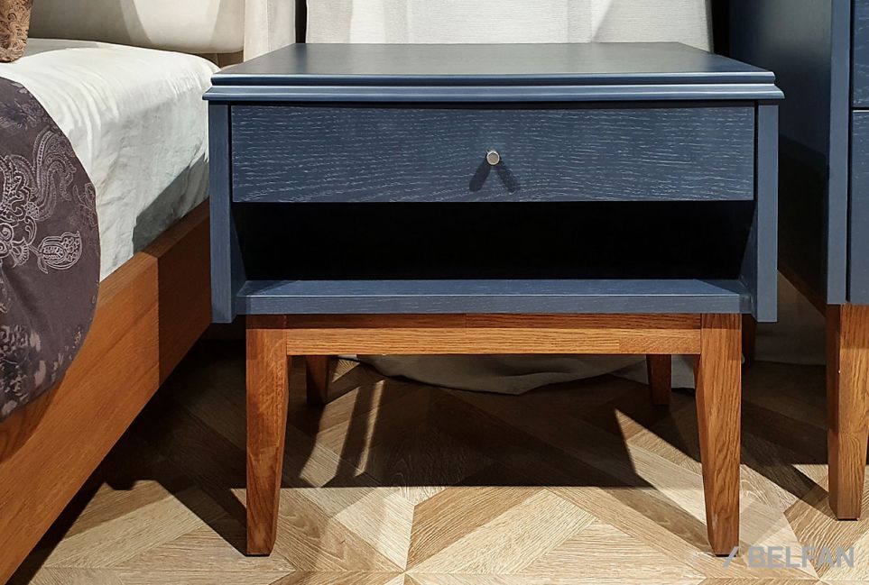 Тумба прикроватная "Сакраменто" (с нишей) массив и шпон дуба, МДФ 3