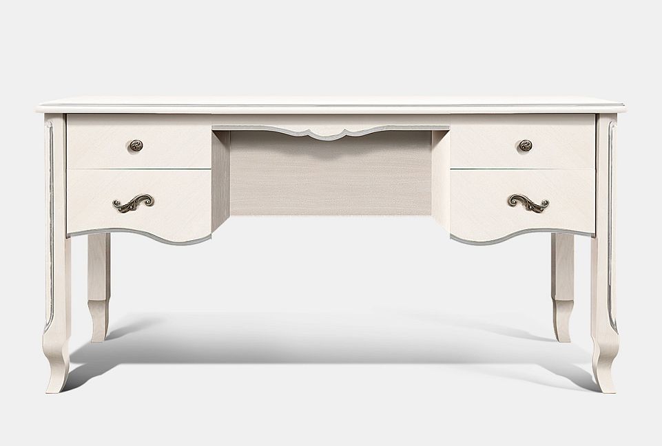 Стол письменный "Катрин"; альба с серебряной патиной