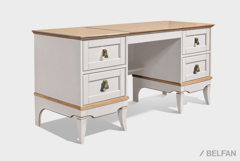 Стол туалетный "Стюарт" (2 тумбы) массив и шпон дуба 1