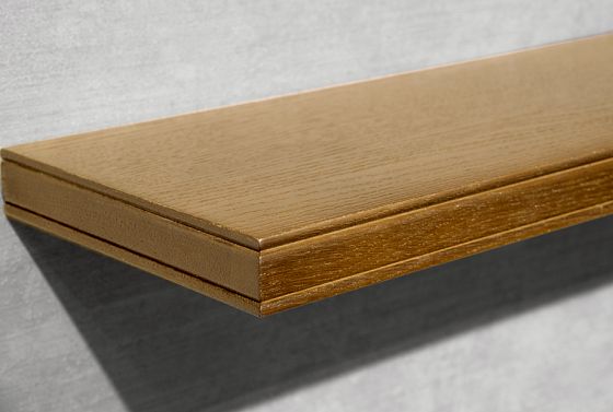 Полка навесная "Тэфи" массив и шпон дуба 4