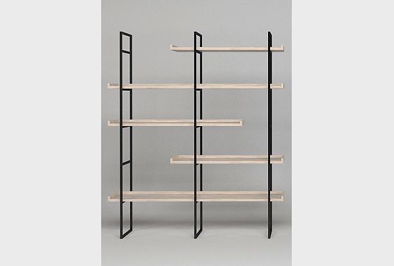 Стеллаж "Арт" 453 массив дуба, металл 10