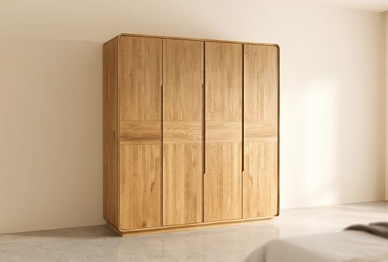 Шкаф для одежды 4-х дверный "Монблан" массив дуба 4