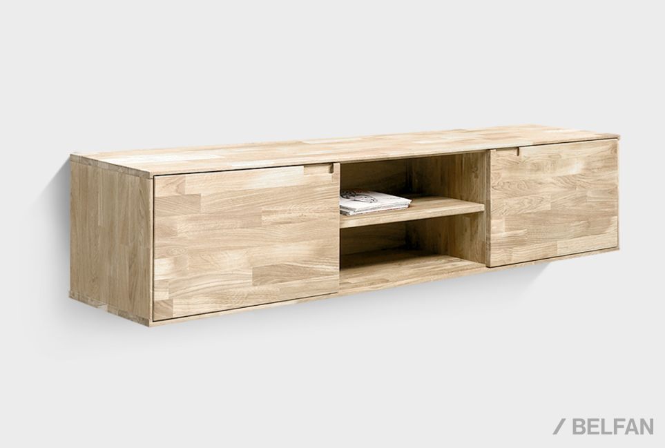 Тумба под ТВ навесная "Ирвинг" массив дуба 1