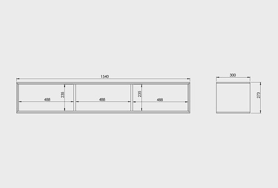 Полка настенная "Монреаль" 3 шпон дуба, МДФ 5