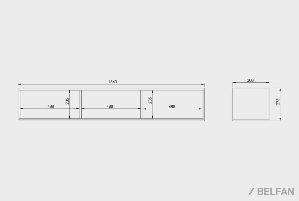 Полка настенная "Монреаль" 3 шпон дуба, МДФ 4