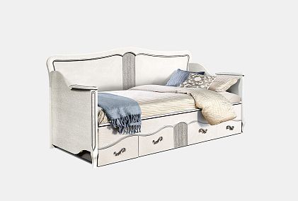 Кровать односпальная "Катрин" 90 (фигурная спинка)