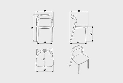 Стул "Лугано"; дуб натуральный