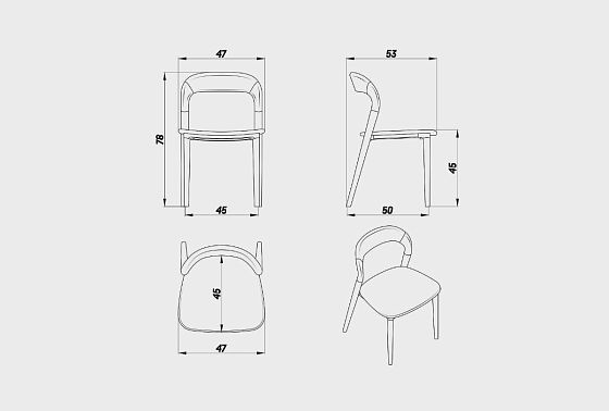 Стул "Лугано" массив берёзы 3