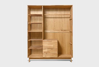 Шкаф для одежды 3-х дверный "Ирвинг"; 2 ящика; бейц-масло