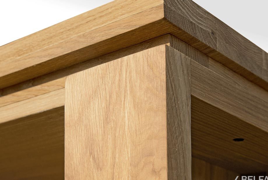 Полка настенная открытая "Берген" 117 массив и шпон дуба 2