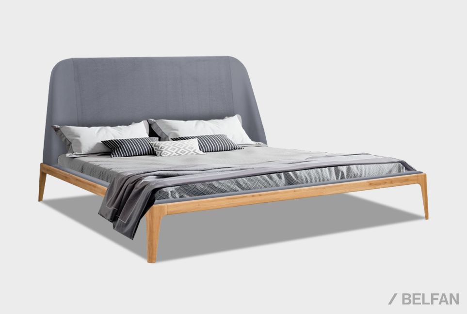 Кровать "Бергамо" (мягкое изголовье) массив дуба 1