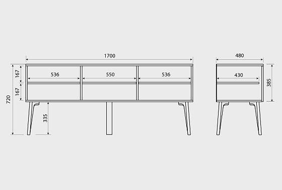 Тумба "Элва" D-3 массив и шпон дуба 10