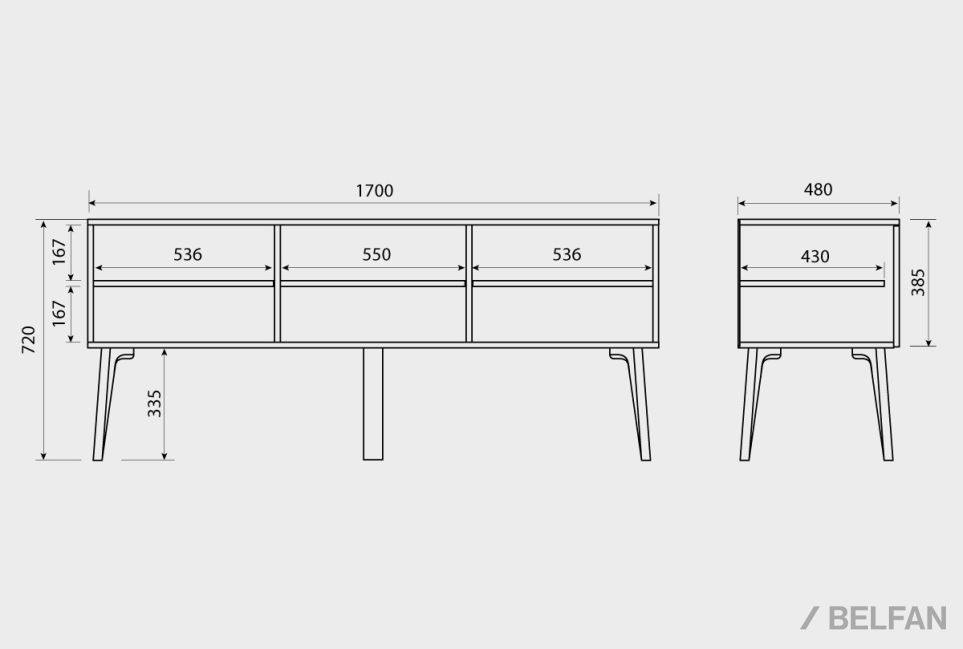 Тумба "Элва" D-3 массив и шпон дуба 4