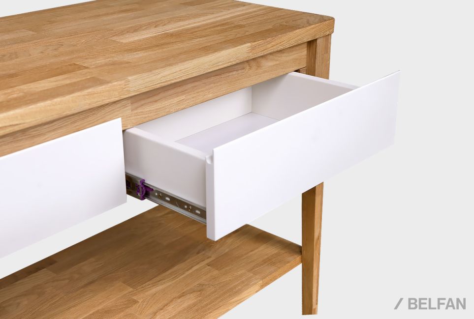 Стол-консоль "Уоллстрит" массив дуба, МДФ 4