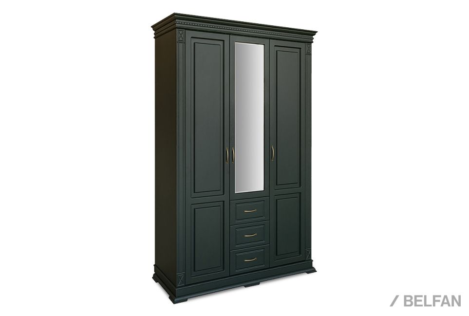 Шкаф 3-х дверный "Верди Люкс" массив и шпон дуба 1