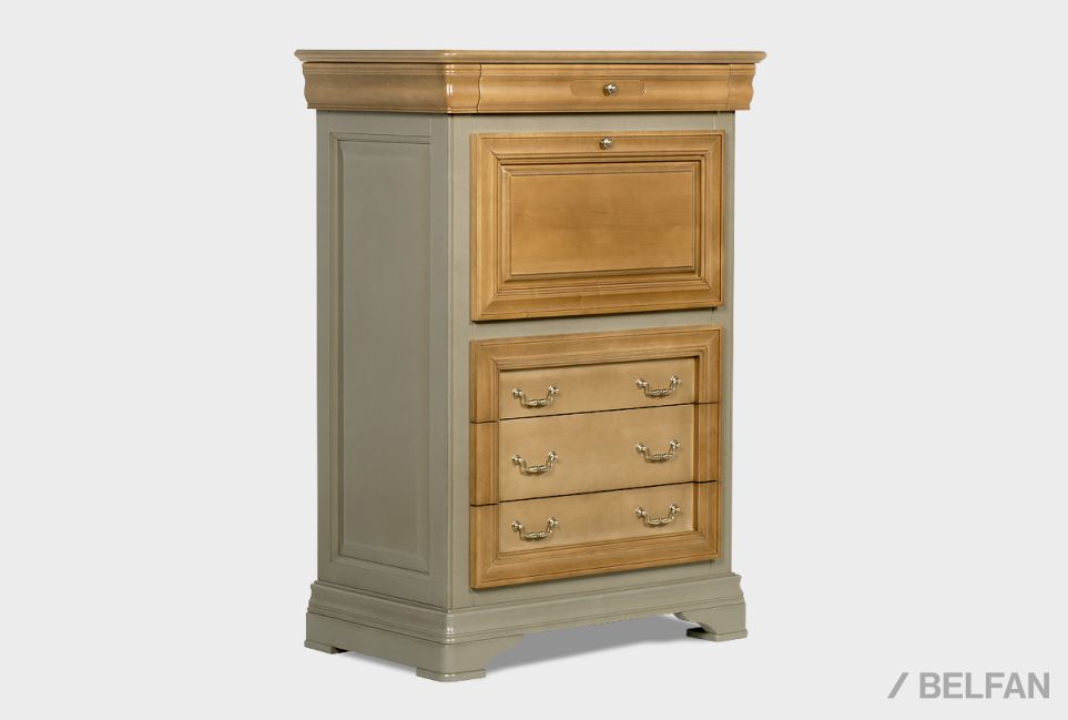 Тумба высокая "Оливия" массив и шпон ольхи 1