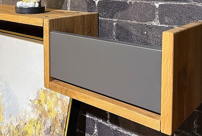 Полка с нишей "Уоллстрит" (правая); *А-012.14; к-бейц-масло, вст-антрацит