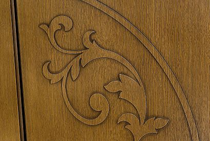 Тумба "Соната" высокая (декор); *ММ-284-07; коньяк с тёмной патиной+горький шоколад