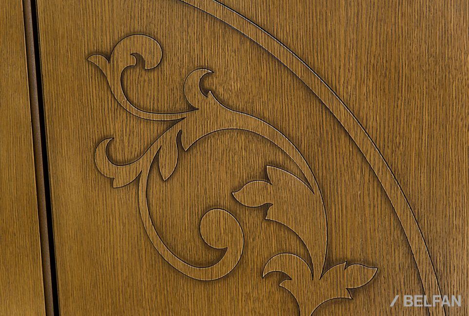 Тумба "Соната" высокая (декор) массив и шпон дуба 6