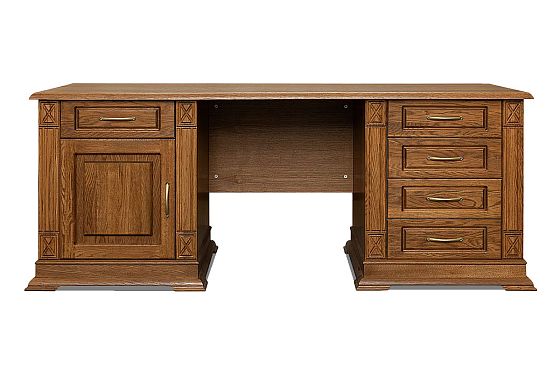 Стол письменный "Верди Люкс 7" массив и шпон дуба 4